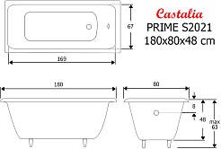 Castalia Чугунная ванна Prime S2021 180х80 – фотография-7